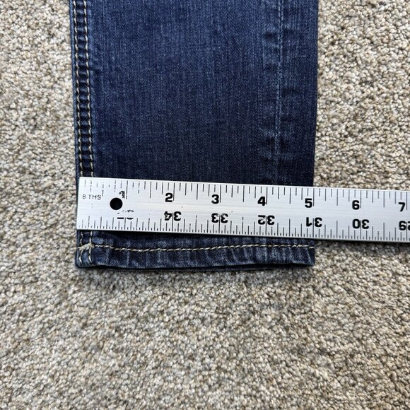 Miss Me Jeans Womens 26x31 Blue Signature Skinny Flap Pockets Distressed Denim - Picture 12 of 13